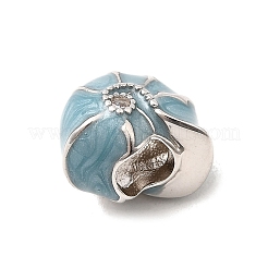 925 Sterling Silver Enamel European Beads&nbsp;STER-Z013-03P