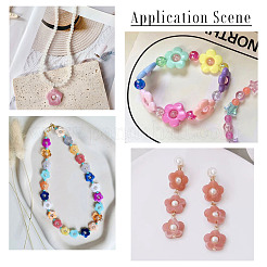 100Pcs 5 Colors Transparent Acrylic Beads&nbsp;MACR-TA0002-58