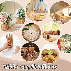 10M 4Pcs Round Natural Rattan Wicker Strips&nbsp;AJEW-WH0696-024A