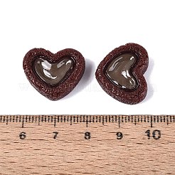 Heart Opaque Resin Biscuit Decoden Cabochons&nbsp;RESI-ZX019-01A