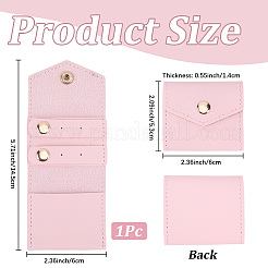 マイクロファイバーリングバッグ1個  リング収納用品  長方形  ミスティローズ  14.5x6cm&nbsp;ABAG-CL0001-64C