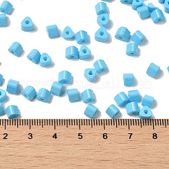 ベーキングペイント ガラスビーズ  セイロン  三角穴  trangle  空色  5x5x4mm  穴：1.3mm  3150個/ポンド&nbsp;SEED-H002-K-D303