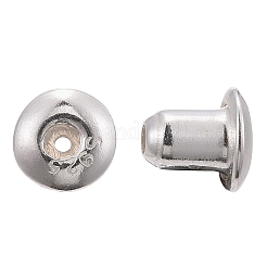 925スターリングシルバーピアスキャッチ  スタンプ925個付き  銀  3.5x3.3mm  穴：0.7mm&nbsp;STER-K167-037A-S