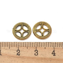 合金のスペーサービーズ  カドミウムフリー＆鉛フリー  フラットラウンド  アンティーク黄金  11x1.6mm  穴：1.5mm  約2439個/1000g&nbsp;TIBE-P003-41AG