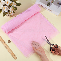 ポリエステルメッシュ生地  服装アクセサリー  パールピンク  1600mm  約5m / pc&nbsp;DIY-WH0740-17B