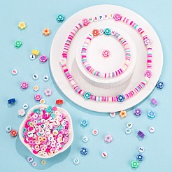 50Pcs Handmade Polymer Clay Flower Plum Blossom Beads&nbsp;DIY-FS0001-55