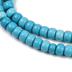 Synthetic Turquoise Beads Strands&nbsp;G-S397-C01-6x7