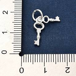 S925 Sterling Silver Double Keys Charms&nbsp;STER-K183-02B-S