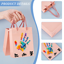 Folding Paper Gift Bags with Handle&nbsp;ABAG-WH0045-21D