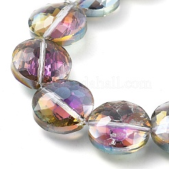 Electroplate Transparent Glass Beads Strands&nbsp;EGLA-M032-01A-FR