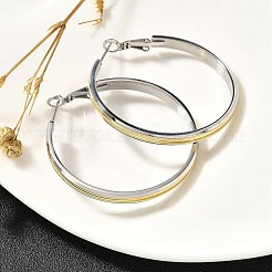 304 Stainless Steel Hoop Earrings for Women&nbsp;EJEW-C096-43GP-04