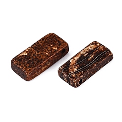 天然樹皮瑪瑙ペンダント  長方形チャーム  37~39x17~18x8~10mm  穴：2~3mm&nbsp;G-Q606-19