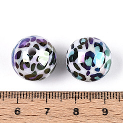 UV Plating Opaque Acrylic Beads&nbsp;OACR-T028-70