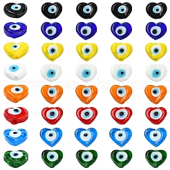 40Pcs 8 Colors Handmade Evil Eye Lampwork Beads Strands&nbsp;LAMP-YW0004-27