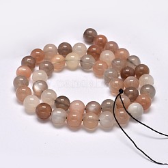 Grade AA Natural Multi-Moonstone Bead Strands&nbsp;G-M296-01-6mm