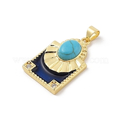Synthetic Turquoise Pendants&nbsp;KK-U047-20G-02