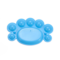 プラスチック水彩オイルパレット  赤ちゃんの足  ディープスカイブルー  165x102x11mm&nbsp;AJEW-L072-B02