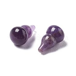 天然石アメジストビーズ  穴がないビーズ  3Dひょうたん形  21.5x12.5~13mm&nbsp;G-L620-C04