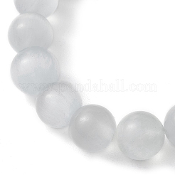 10mm ラウンド天然ラピスラズリとキャッツアイストレッチビーズブレスレット（女性用）  内径：2インチ（5.1cm）&nbsp;BJEW-JB10368