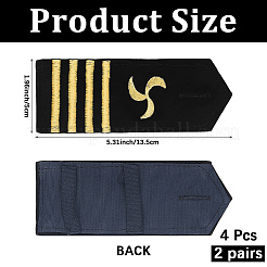 2 Pairs Polyester Epaulettes&nbsp;AJEW-CN0007-70