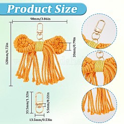 DIY Handmade Woven Cotton Bowknot Keychain Making Kits&nbsp;DIY-SC0028-14
