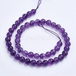 Natural Amethyst Bead Strands&nbsp;G-F422-02-8mm