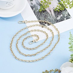 バッグストラップチェーン  鉄製アズキチェーンと合金製スイベルクラスプ付き  バッグストラップ用交換アクセサリー用  ライトゴールド  120x0.75cm&nbsp;FIND-WH0043-92LG