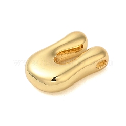 ラックメッキ真鍮チャーム  カドミウムフリー＆鉛フリー  長持ちメッキ  18KGP本金メッキ  U字  18x12x5mm  穴：1.8x2.5mm&nbsp;KK-C067-10G-U