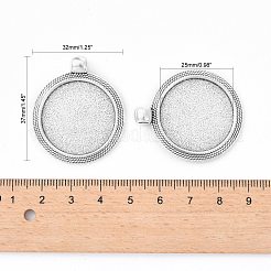 Tibetan Style Alloy Pendant Cabochon Settings&nbsp;TIBEP-N003-71AS