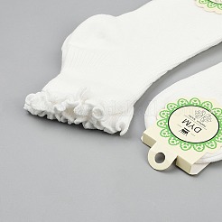 女性用コットンソックス  ホワイト  246x89x2mm&nbsp;AJEW-WH20054-030