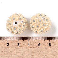 Handmade Polymer Clay Rhinestone Beads&nbsp;CLAY-H003-03D