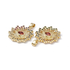 Brass Colorful Cubic Zirconia Pendants&nbsp;KK-E068-VA220-2