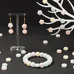 30個のフロッキーアクリルビーズ  二層ビーズ  花  ミックスカラー  12x13x6mm  穴：2.8mm&nbsp;MACR-FS0001-07