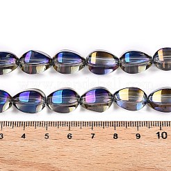 電気メッキガラスビーズセット  涙の形  青紫色  15x11.5~12x10~10.5mm  穴：1.2mm  約39~40個/連  23.62~23.94インチ（60~60.8cm）&nbsp;EGLA-T028-01L