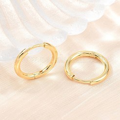 真鍮製ハギーフープピアス  ラウンド  ラックめっき  長持ちメッキ  カドミウムフリー＆鉛フリー  18KGP本金メッキ  16x2mm&nbsp;KK-CBA8A92-03G