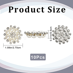 10Pcs Flower Sew on Rhinestone&nbsp;FIND-GF0004-93S