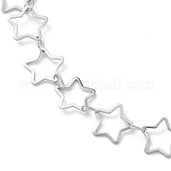 Non-Tarnish 304 Stainless Steel Star Link Chain Anklets for Men Women&nbsp;STAS-B039-14P