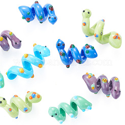 10Pcs 5 Colors Handmade Lampwork Enamel Beads&nbsp;LAMP-TA0002-48A