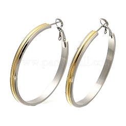 304 Stainless Steel Hoop Earrings for Women&nbsp;EJEW-C096-43GP-04