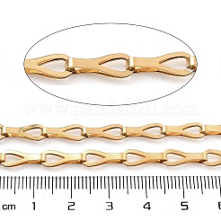 イオンプレーティング（IP）304ステンレスリンクチェーン  溶接されていない  スプールで  ゴールドカラー  リンク：12.7x5x3mm&nbsp;CHS-H026-09G
