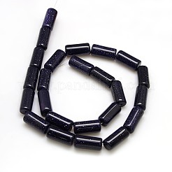 合成ブルーゴールドストーン青金砂石ビーズ連売り  コラム  16~18x8mm  穴：1.5mm  約24個/連  15.74インチ&nbsp;G-L166-04