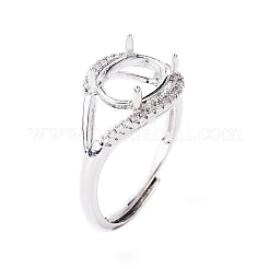 Adjustable Brass Finger Ring Components&nbsp;KK-L193-02P