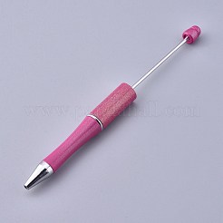 プラスチック製のビーズのペン  シャフト黒インクボールペン  DIYペンの装飾用  ミックスカラー  144x12mm  中棒：2mm&nbsp;AJEW-L082-A