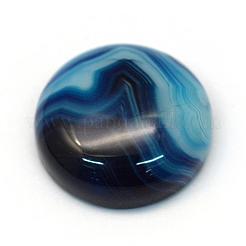 Dyed Natural Striped Agate/Banded Agate Cabochons&nbsp;G-R348-20mm-02