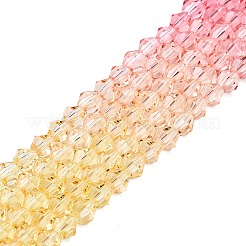 Gradient Color Baking Paint Glass Bead Strands&nbsp;LS-DGLA-A039-T6mm-A02