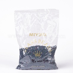 MIYUKIラウンドロカイユビーズ  日本製シードビーズ  8/0  （rr2009)マットメタリックブルーアイリス  3mm  穴：1mm  約19000~20500個/ポンド&nbsp;SEED-G008-RR2009