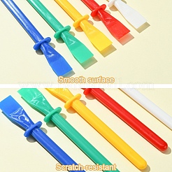 20色プラスチックパレットナイフ5個  油絵スクレーパー  ミックスカラー  11.5x1.5cm  4個/カラー&nbsp;TOOL-YW0001-81