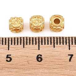 真鍮ビーズ  銅貨幣模様のキューブ  18KGP本金メッキ  5x5x5mm  穴：2mm&nbsp;KK-Z162-16G