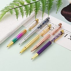 ボールペン  天然混合石チップビーズ付き  14.1x1.3x0.95cm&nbsp;AJEW-PE0001