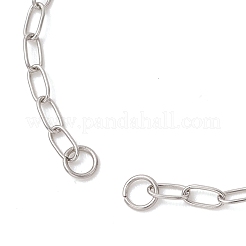 2.5MM 304 Stainless Steel Paperclip Chain Slider Bracelet Making&nbsp;AJEW-JB01557-02